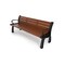 Frog Furnishings Brown 5' Heritage Bench with Black Frame PB 5BROBFHER - alternate 1